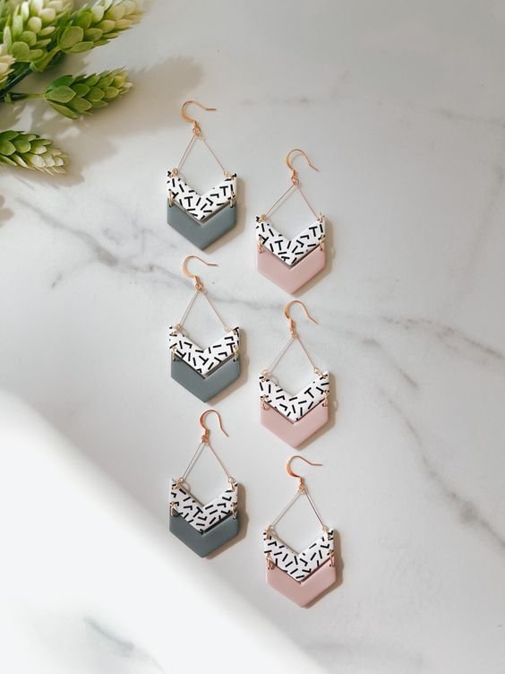 earrings made of polymer clay